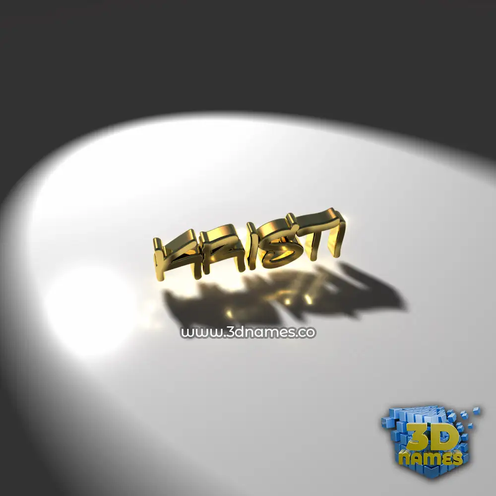 kristi in Gold Shine style - 3D name wallpaper