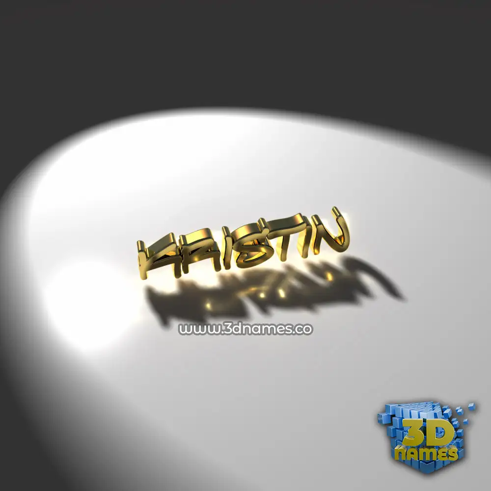 kristin in Gold Shine style - 3D name wallpaper