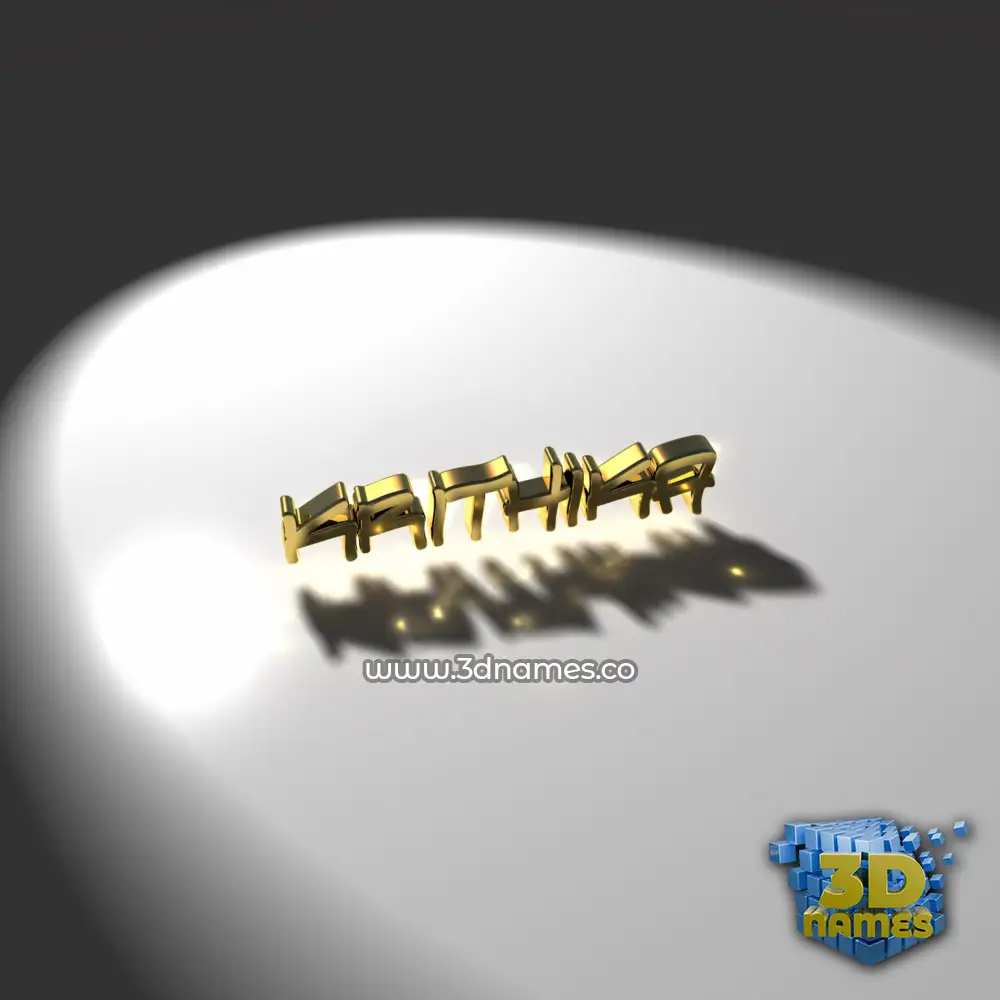krithika in Gold Shine style - 3D name wallpaper