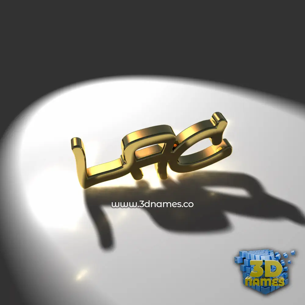 lac in Gold Shine style - 3D name wallpaper