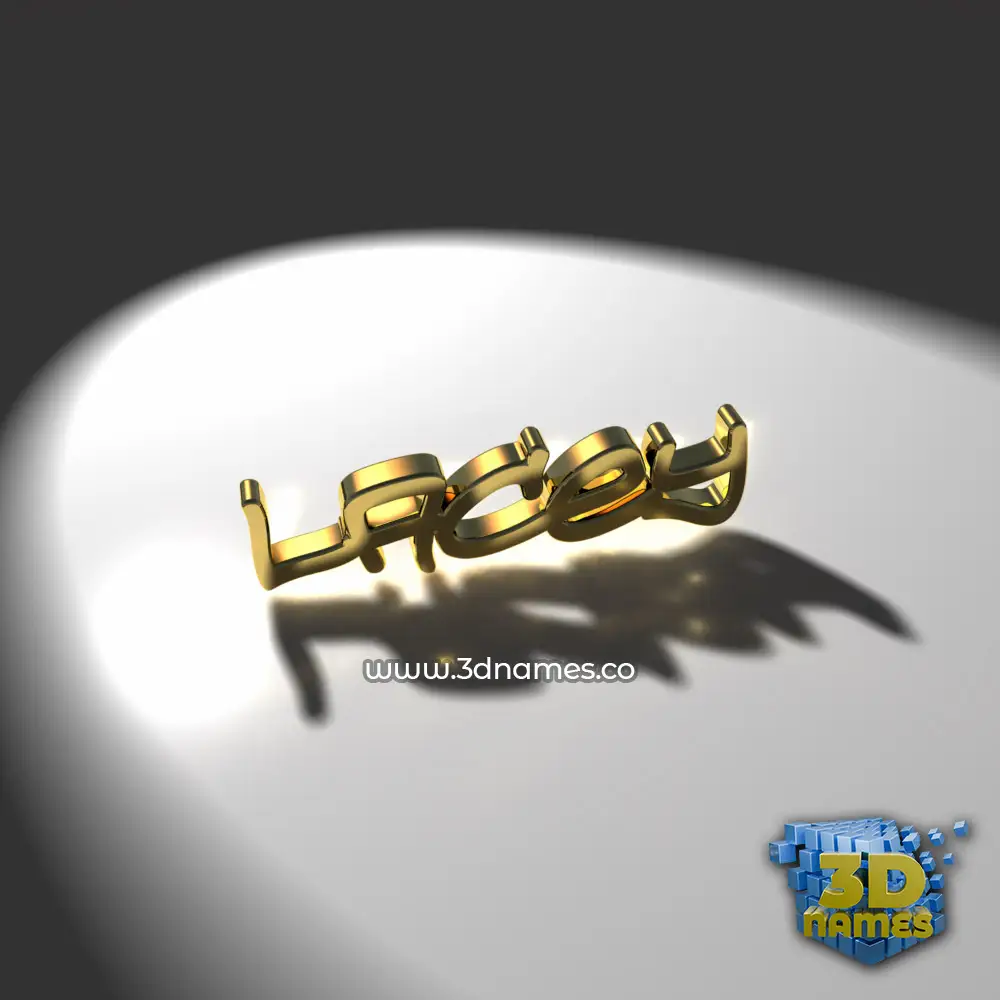 lacey in Gold Shine style - 3D name wallpaper