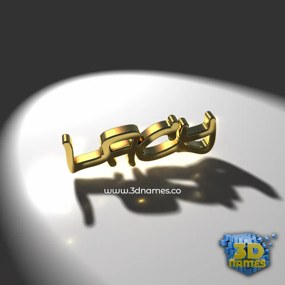 lacy in Gold Shine style - 3D name wallpaper