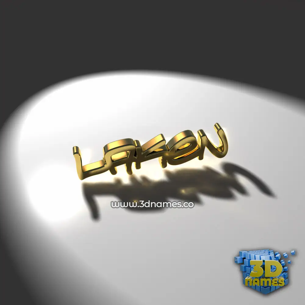 laken in Gold Shine style - 3D name wallpaper