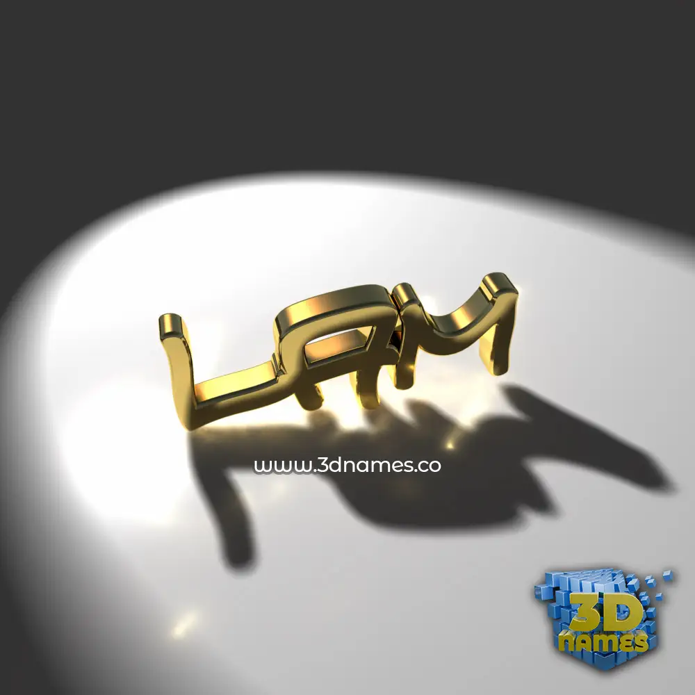 lam in Gold Shine style - 3D name wallpaper