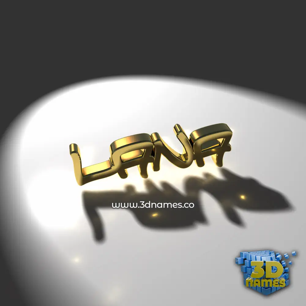 lana in Gold Shine style - 3D name wallpaper