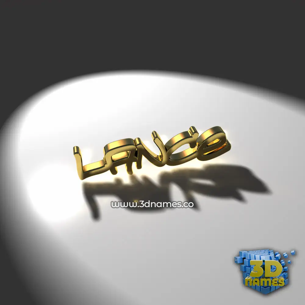 lance in Gold Shine style - 3D name wallpaper