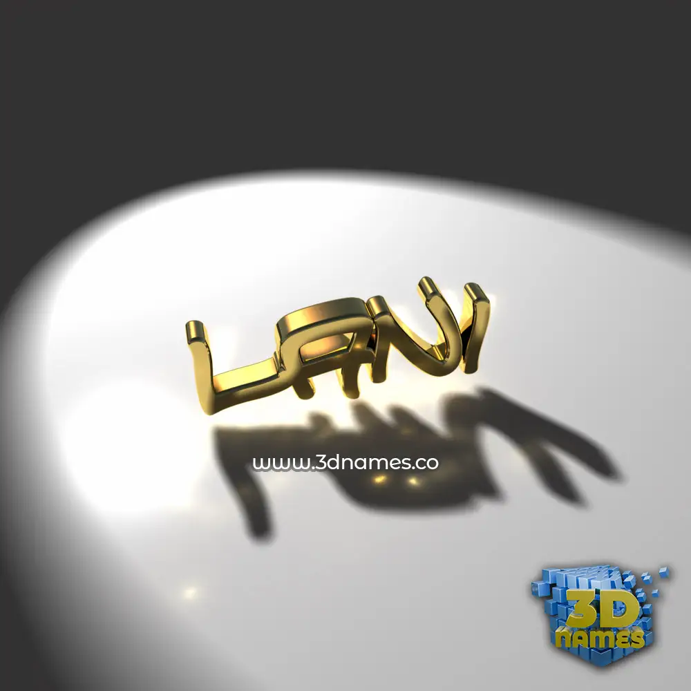 lani in Gold Shine style - 3D name wallpaper