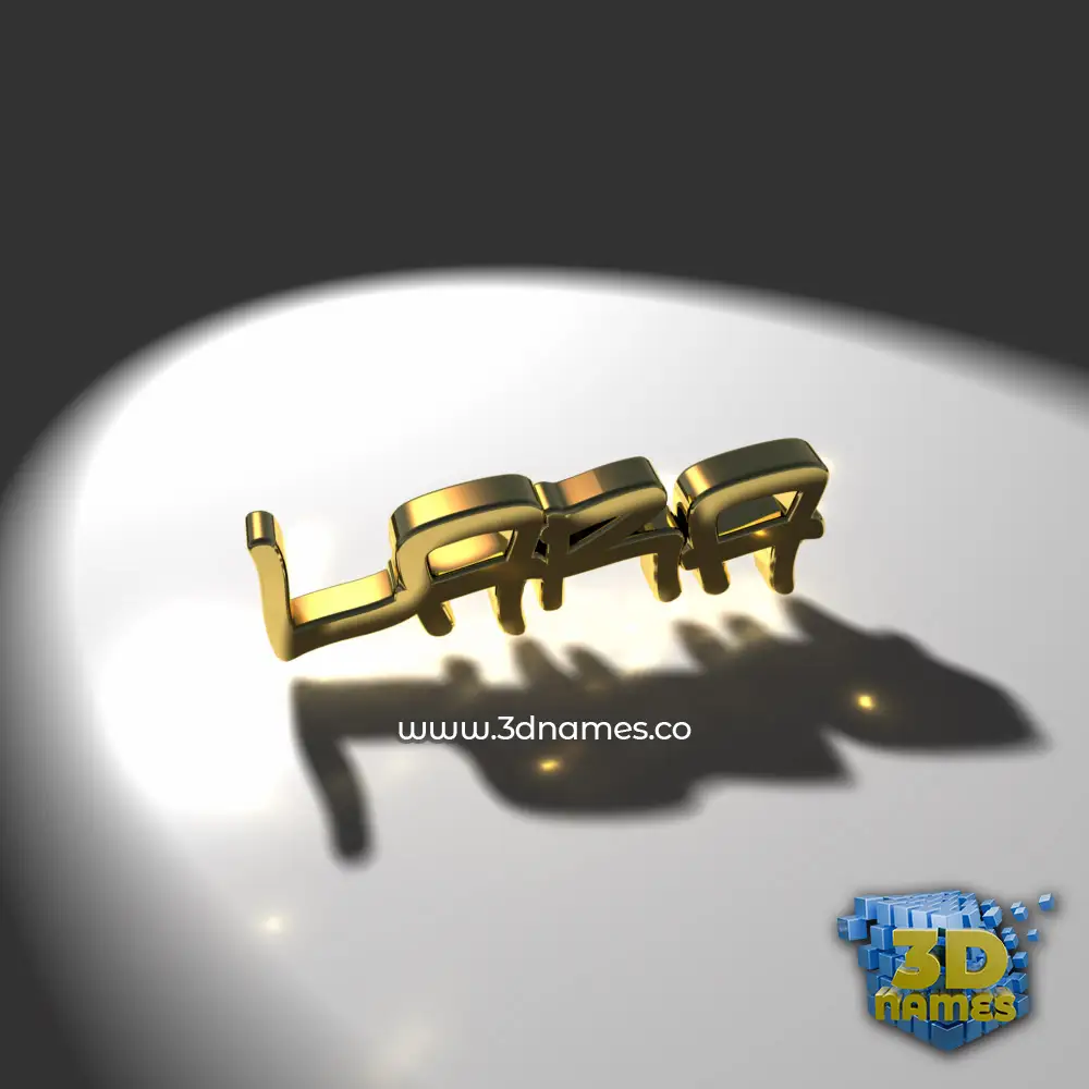 lara in Gold Shine style - 3D name wallpaper