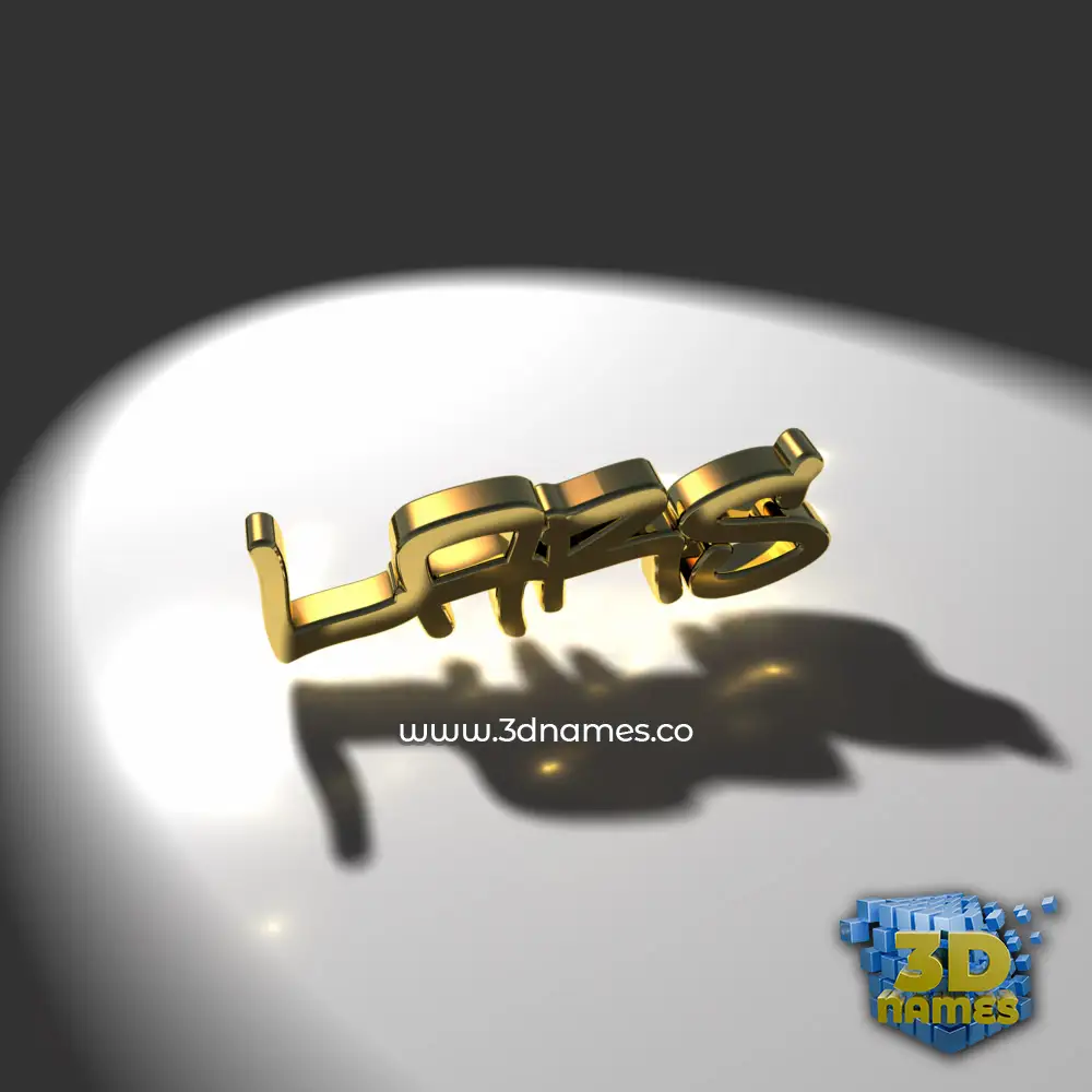 lars in Gold Shine style - 3D name wallpaper