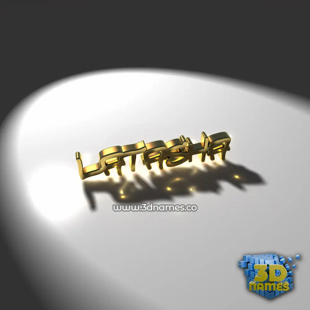 latasha in Gold Shine style - 3D name wallpaper