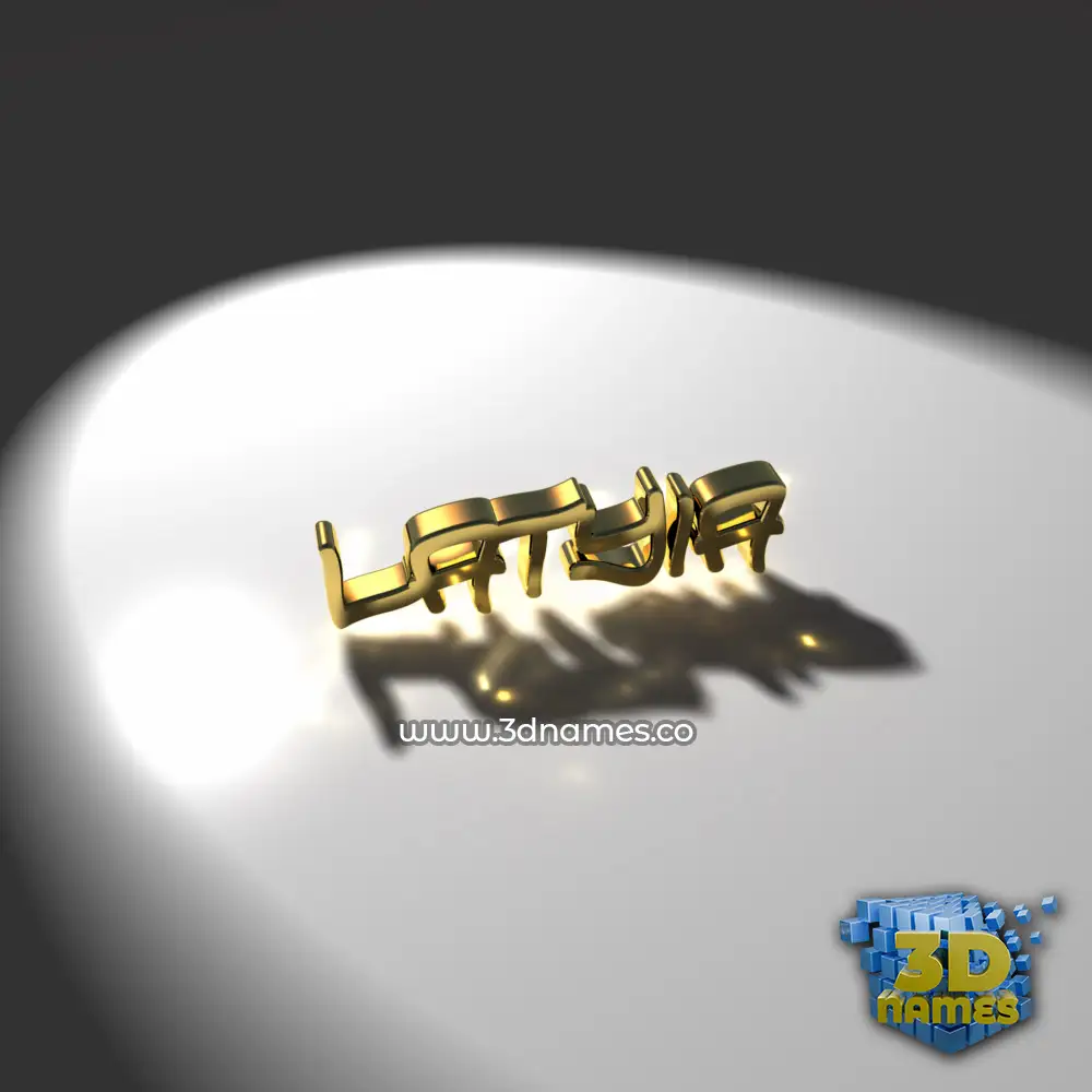 latyia in Gold Shine style - 3D name wallpaper