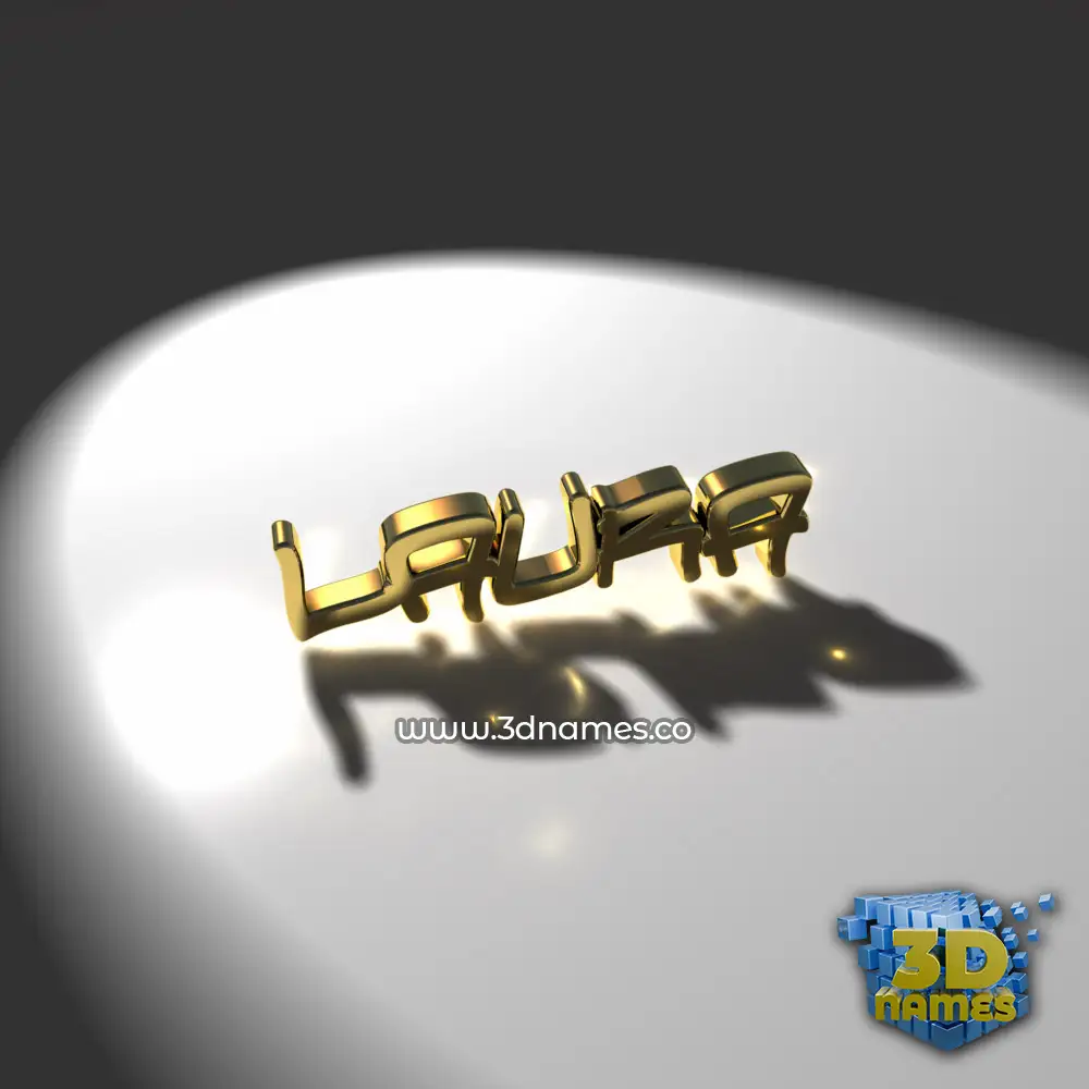 laura in Gold Shine style - 3D name wallpaper