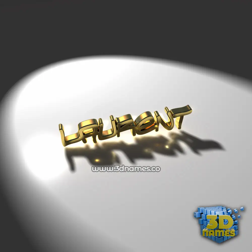 laurent in Gold Shine style - 3D name wallpaper