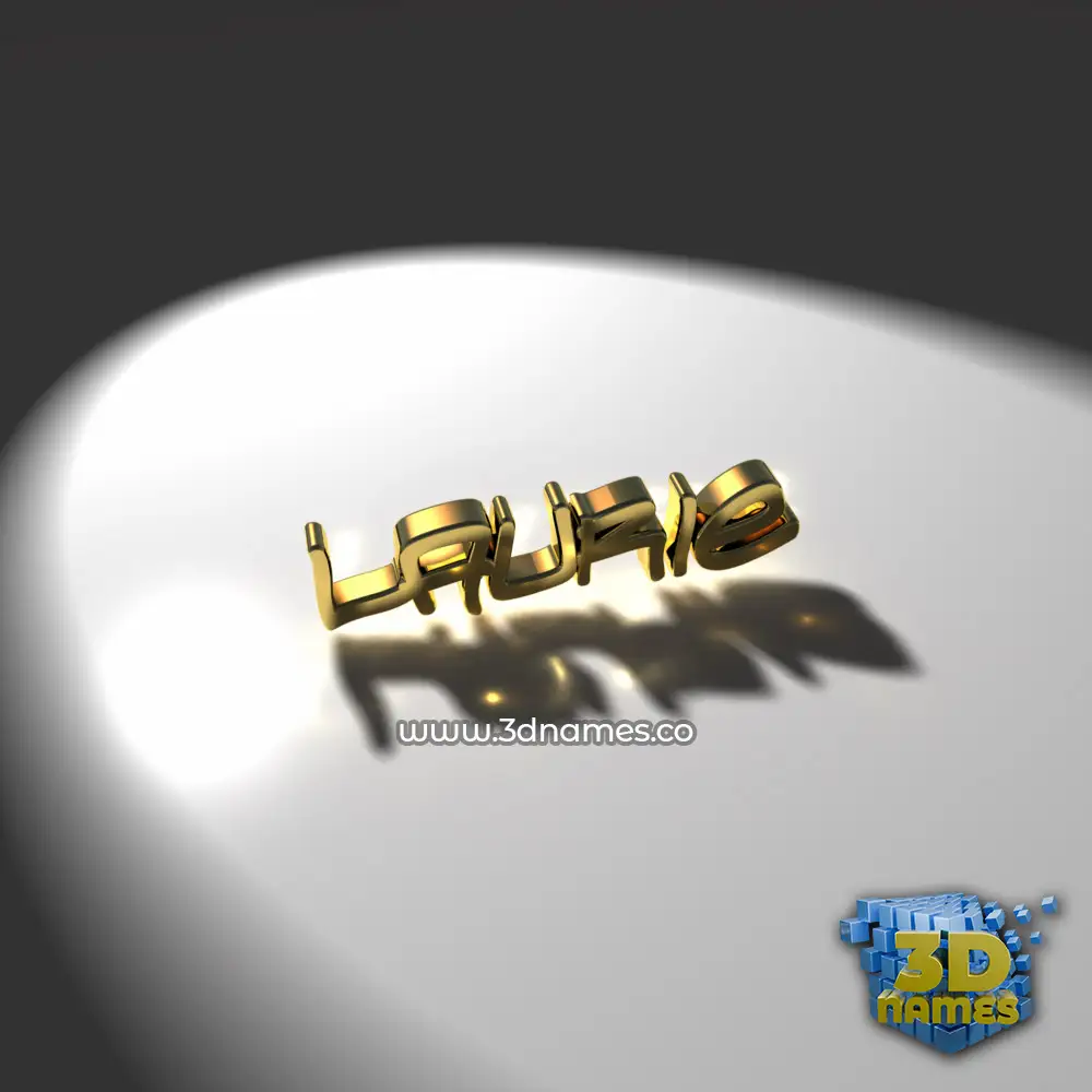 laurie in Gold Shine style - 3D name wallpaper