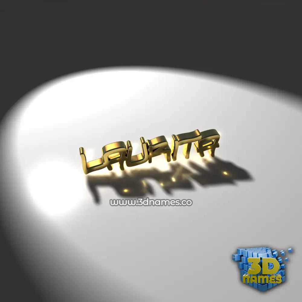 laurita in Gold Shine style - 3D name wallpaper