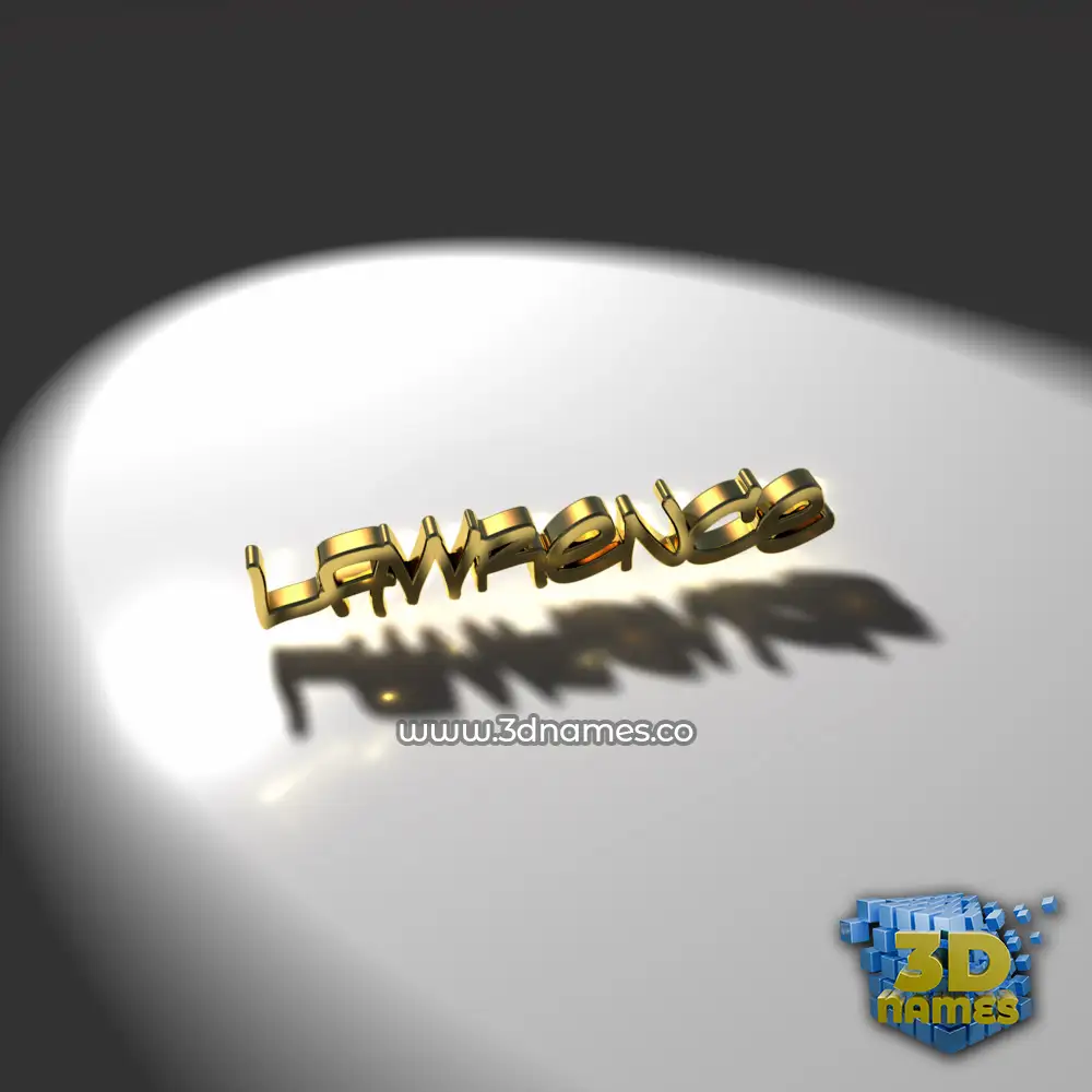 lawrence in Gold Shine style - 3D name wallpaper