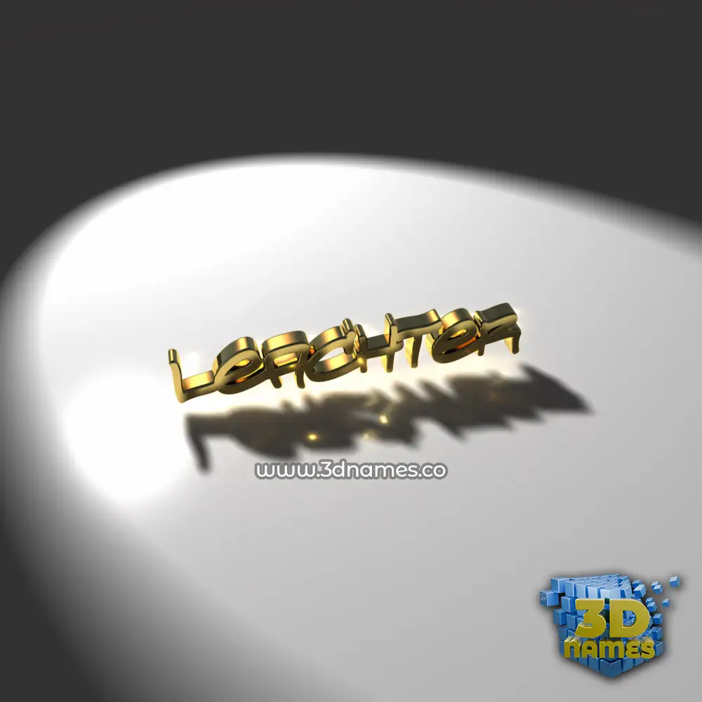 leachter in Gold Shine style - 3D name wallpaper