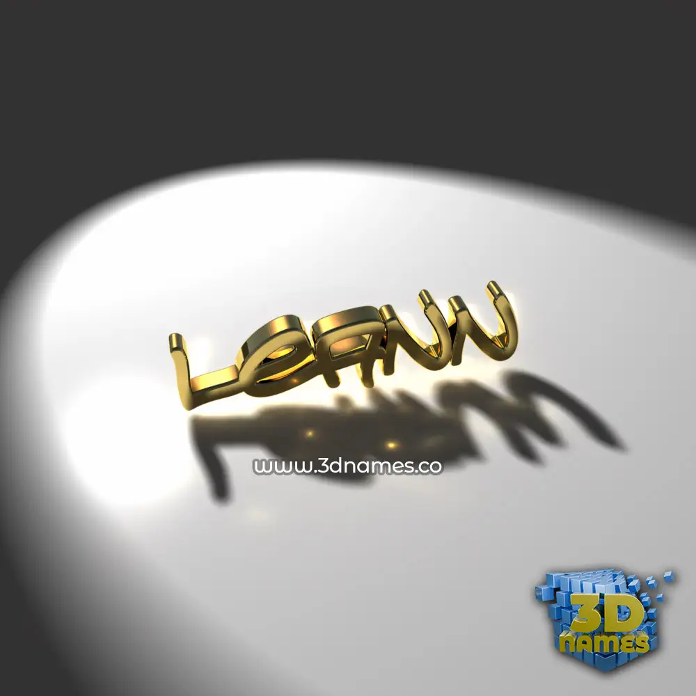 leann in Gold Shine style - 3D name wallpaper