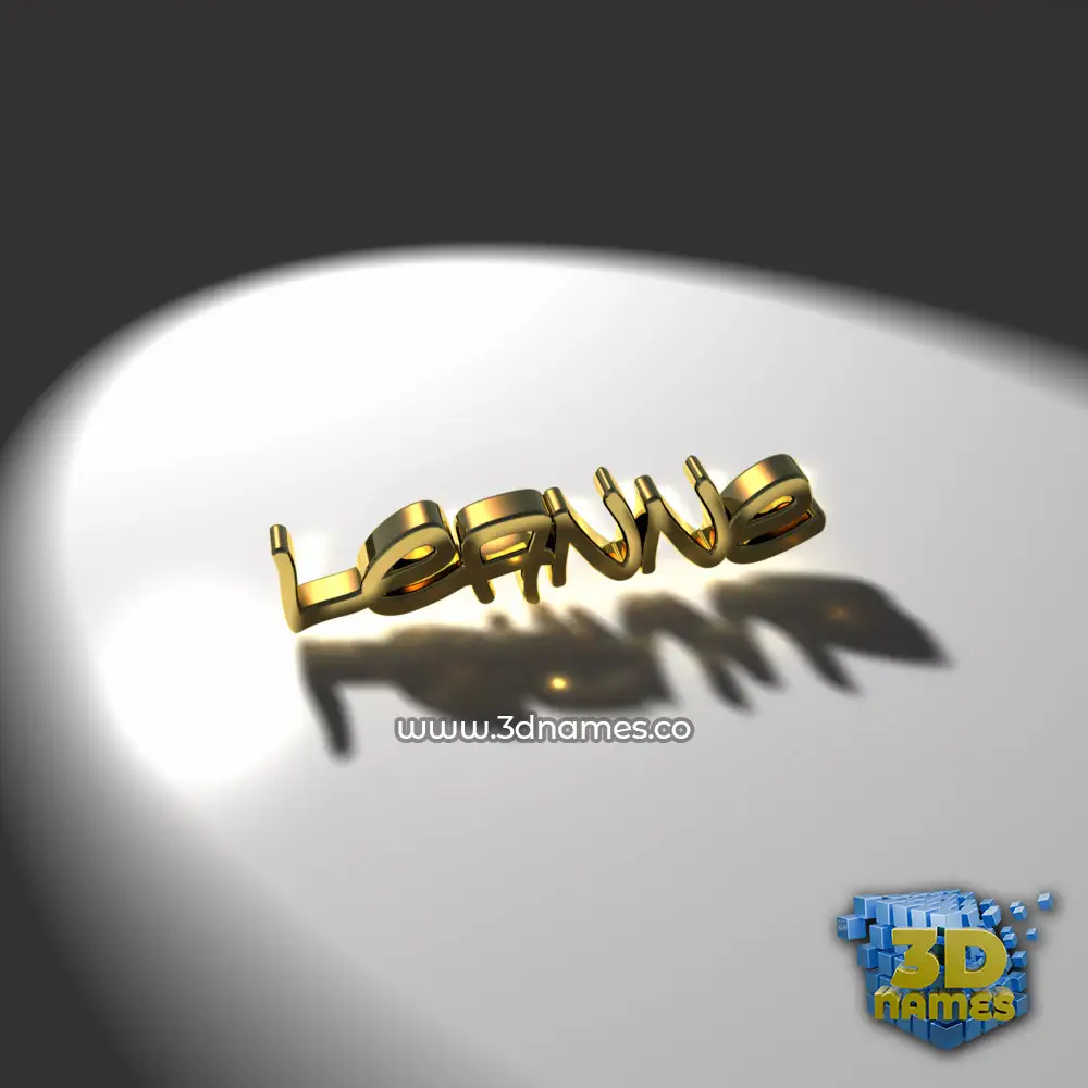 leanne in Gold Shine style - 3D name wallpaper