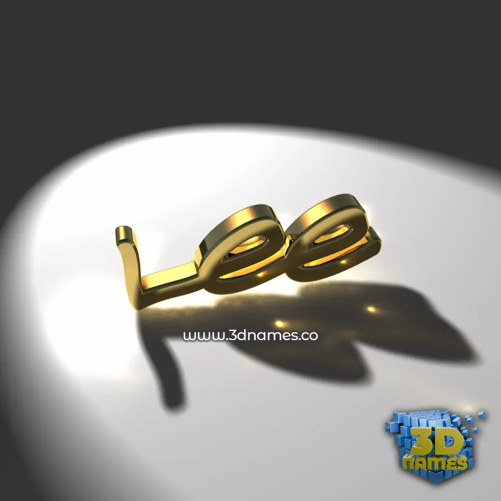 lee in Gold Shine style - 3D name wallpaper