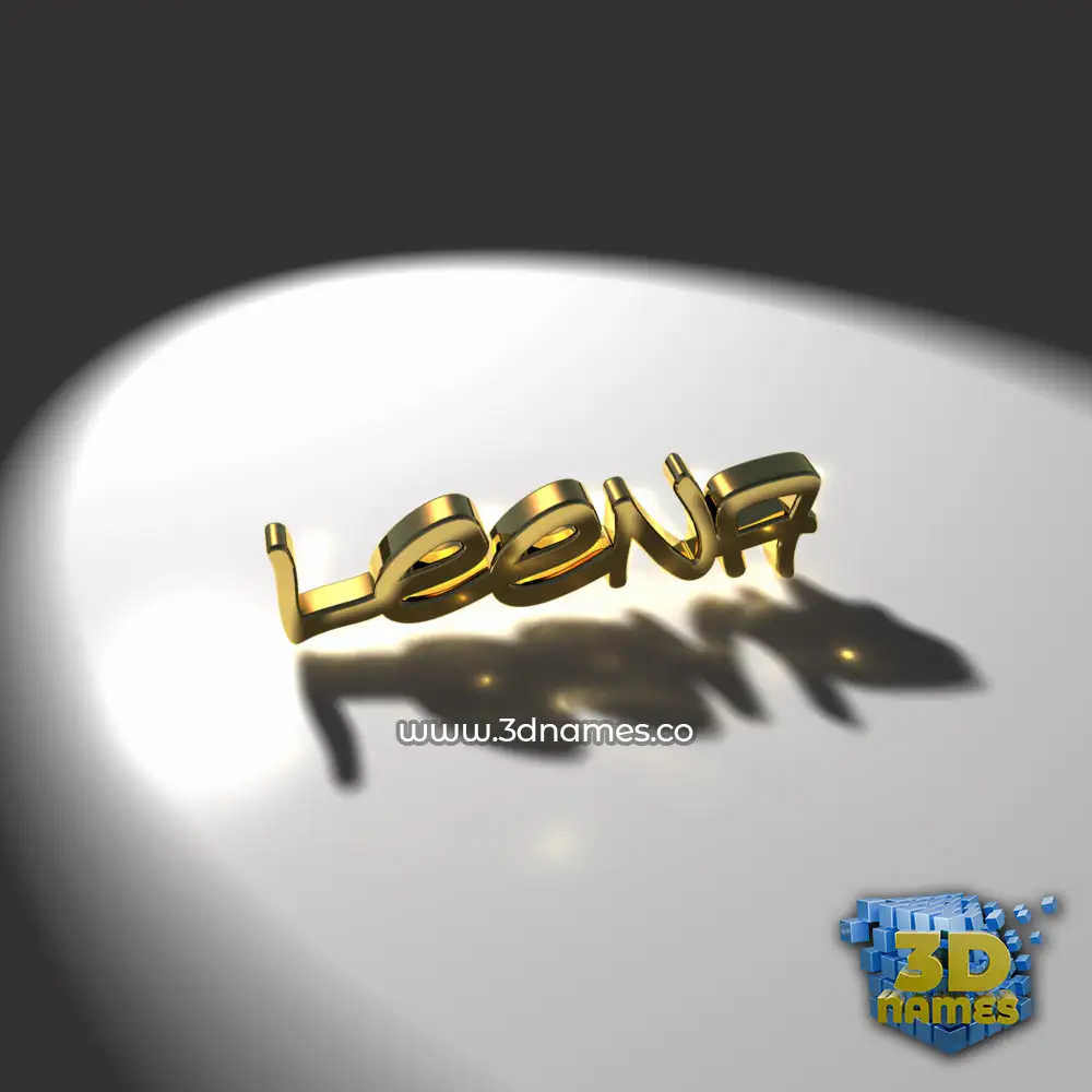 leena in Gold Shine style - 3D name wallpaper