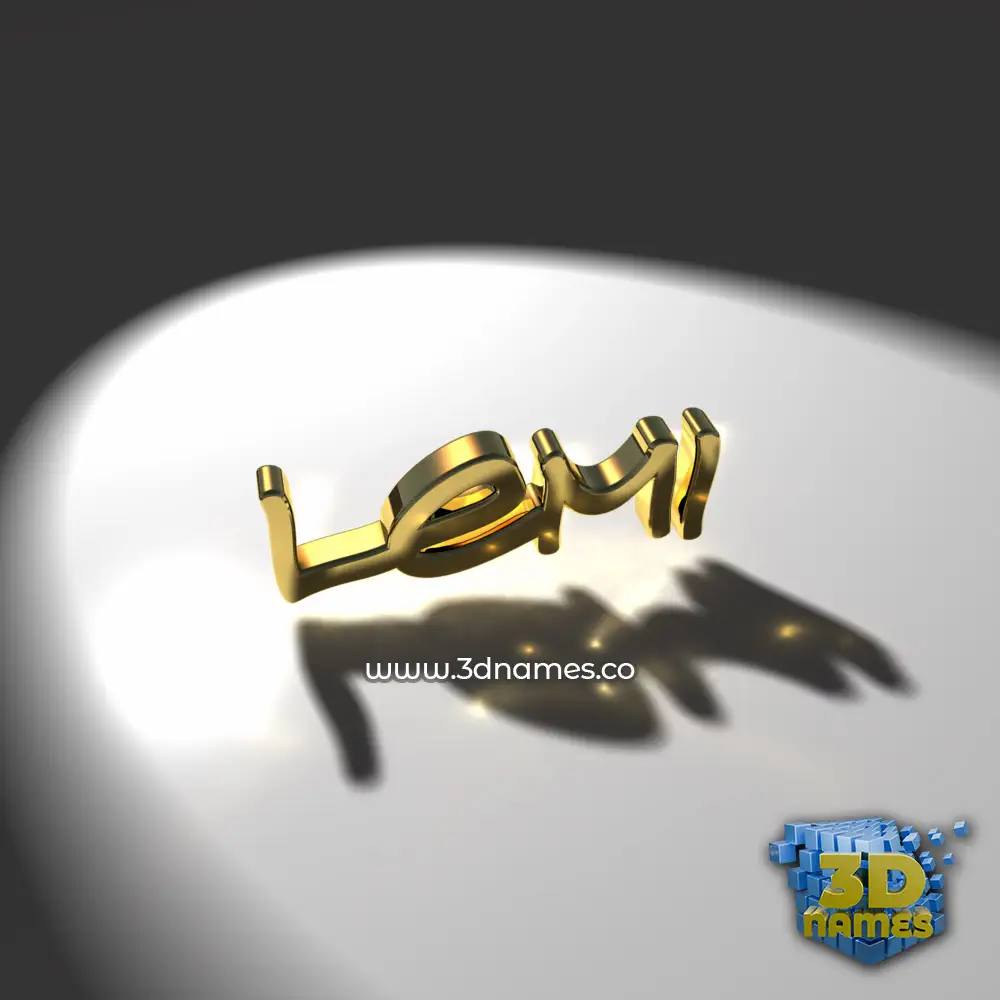 lemi in Gold Shine style - 3D name wallpaper