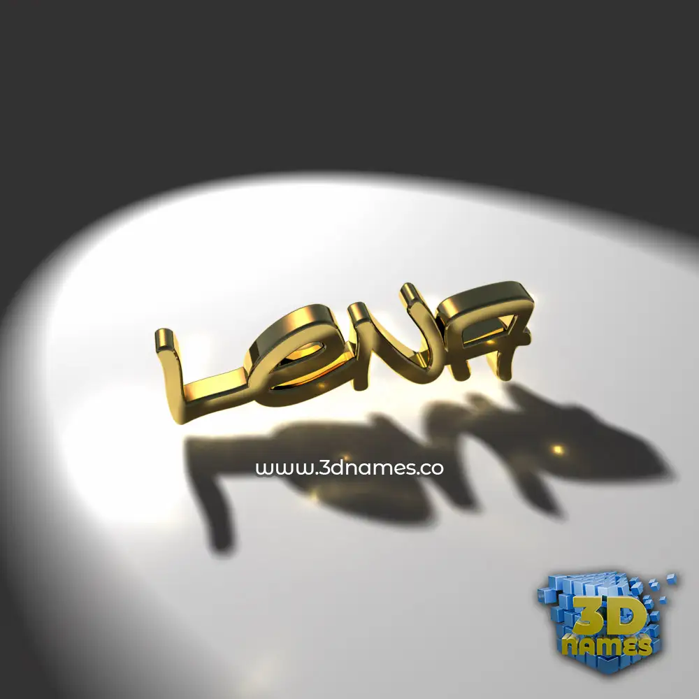lena in Gold Shine style - 3D name wallpaper
