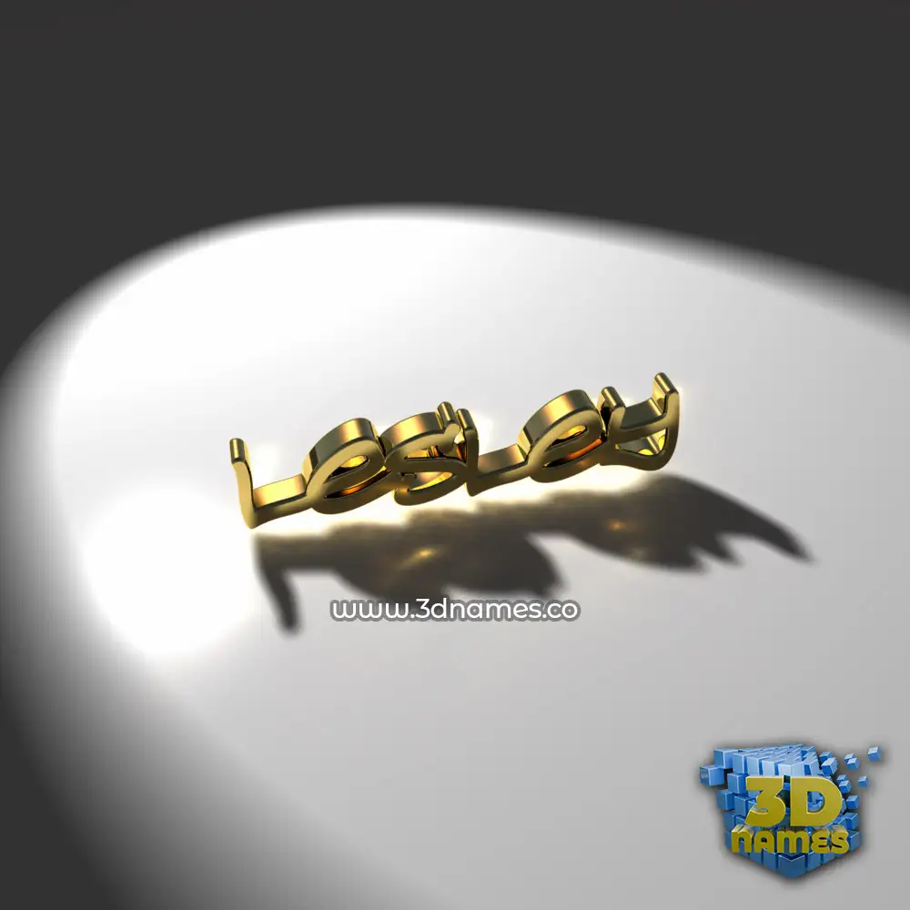 lesley in Gold Shine style - 3D name wallpaper