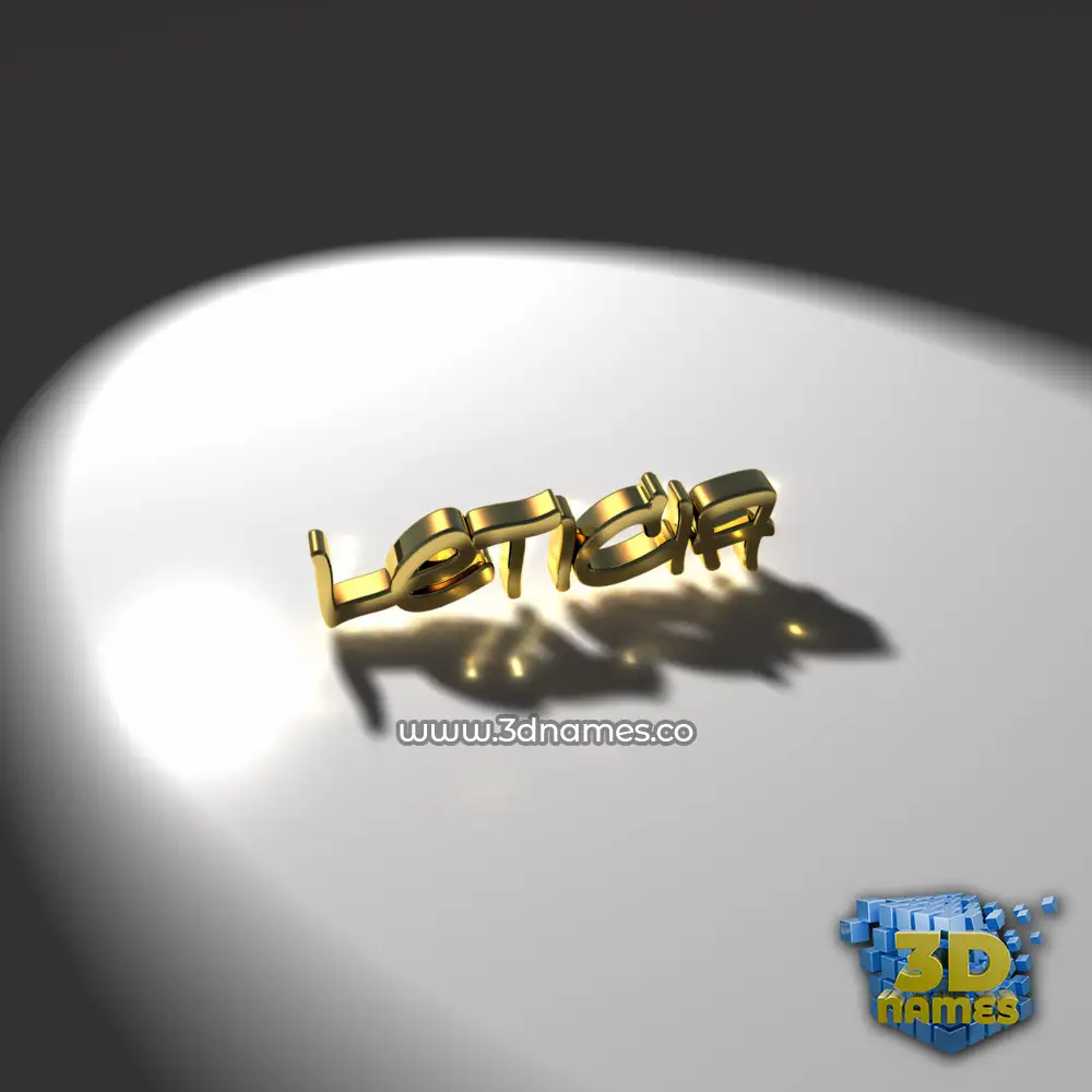 leticia in Gold Shine style - 3D name wallpaper