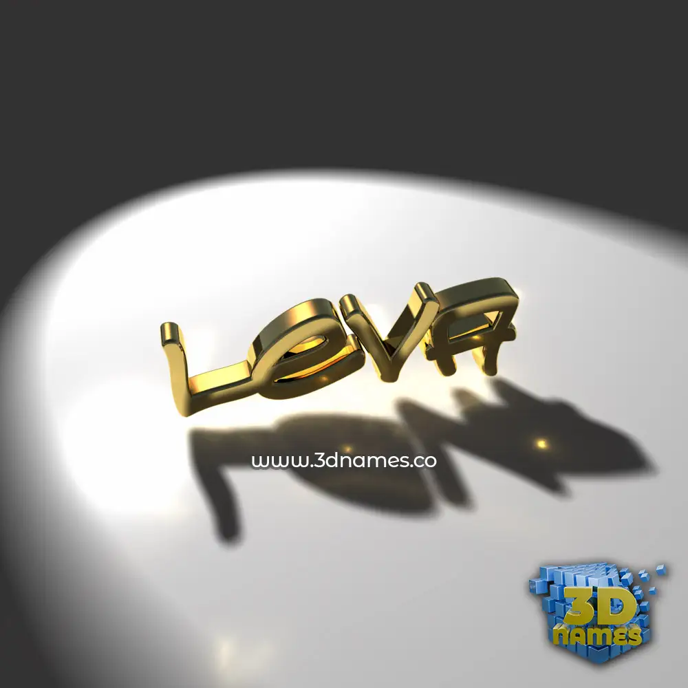 leva in Gold Shine style - 3D name wallpaper