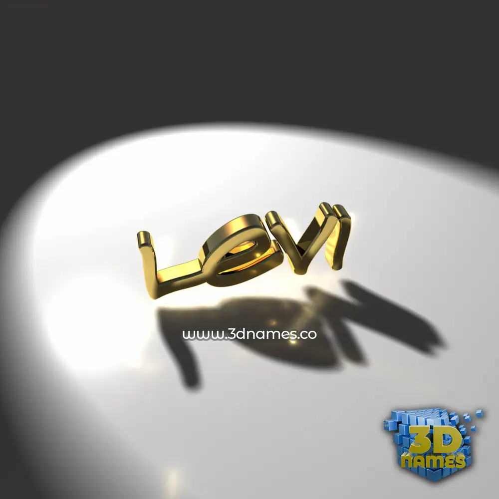 levi in Gold Shine style - 3D name wallpaper