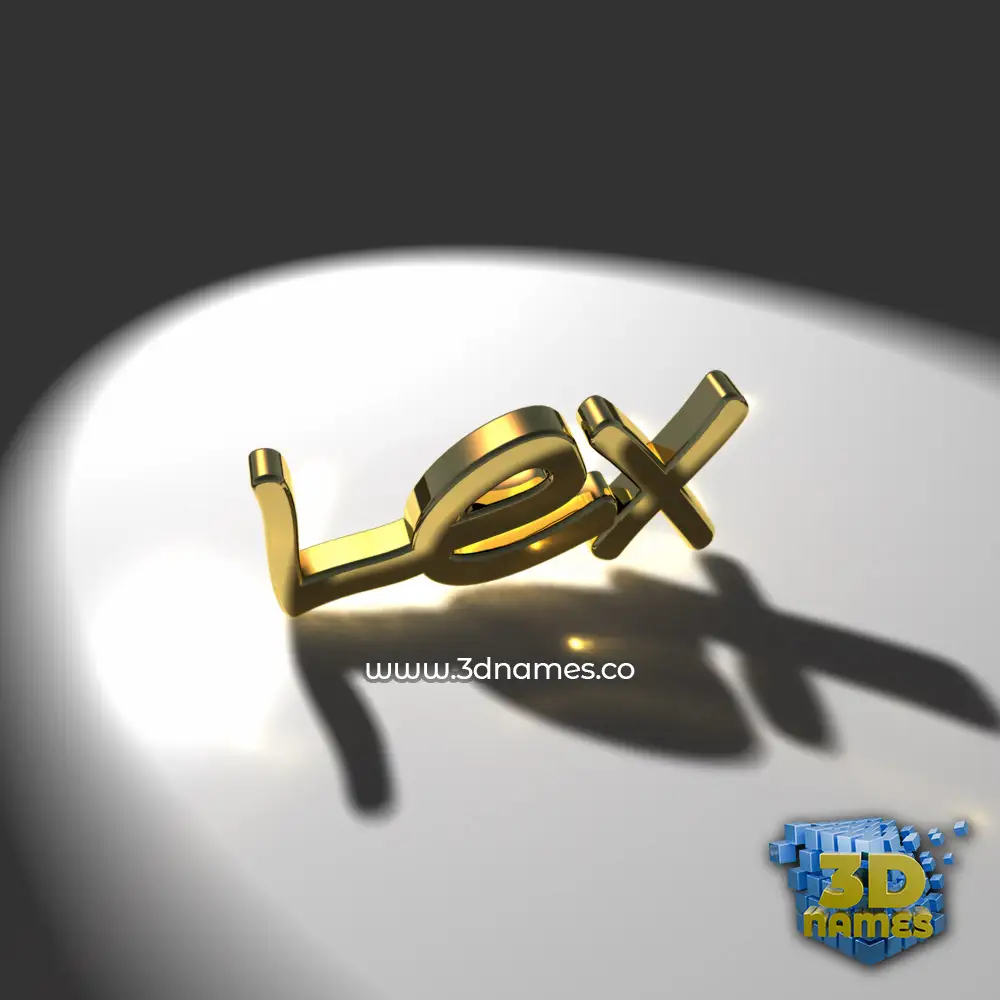lex in Gold Shine style - 3D name wallpaper