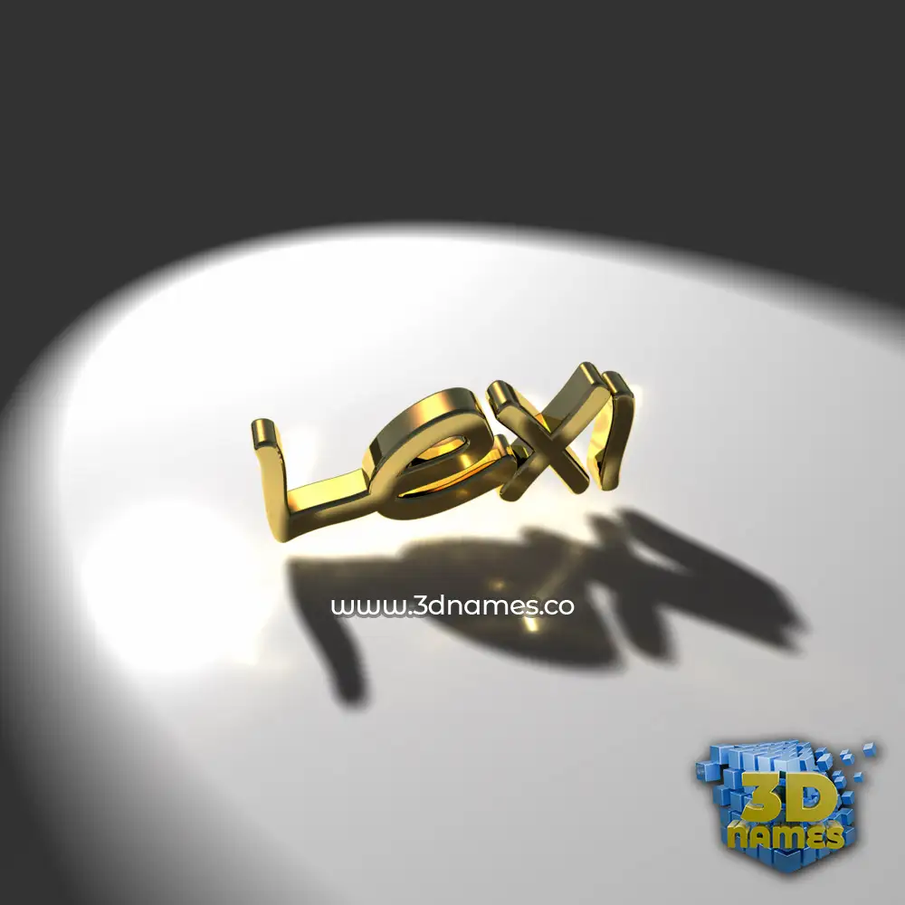 lexi in Gold Shine style - 3D name wallpaper
