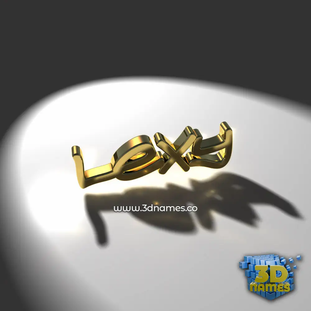 lexy in Gold Shine style - 3D name wallpaper