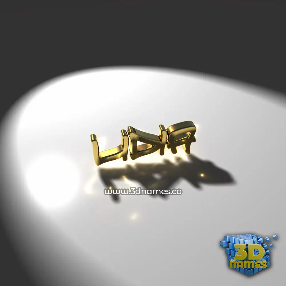 lidia in Gold Shine style - 3D name wallpaper