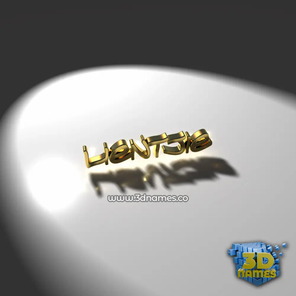 lientjie in Gold Shine style - 3D name wallpaper