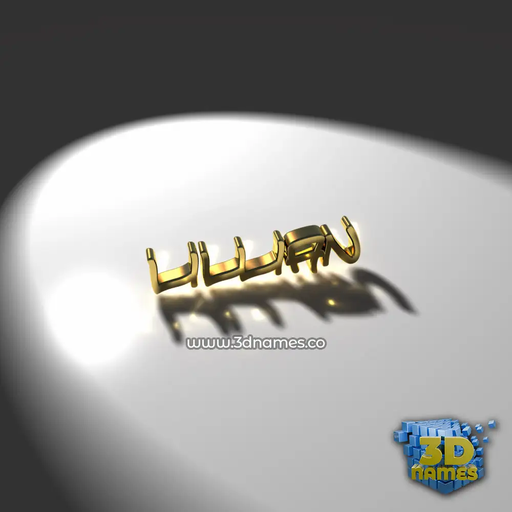 lillian in Gold Shine style - 3D name wallpaper