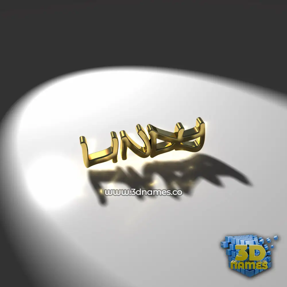 lindy in Gold Shine style - 3D name wallpaper
