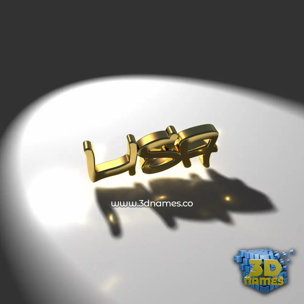 lisa in Gold Shine style - 3D name wallpaper