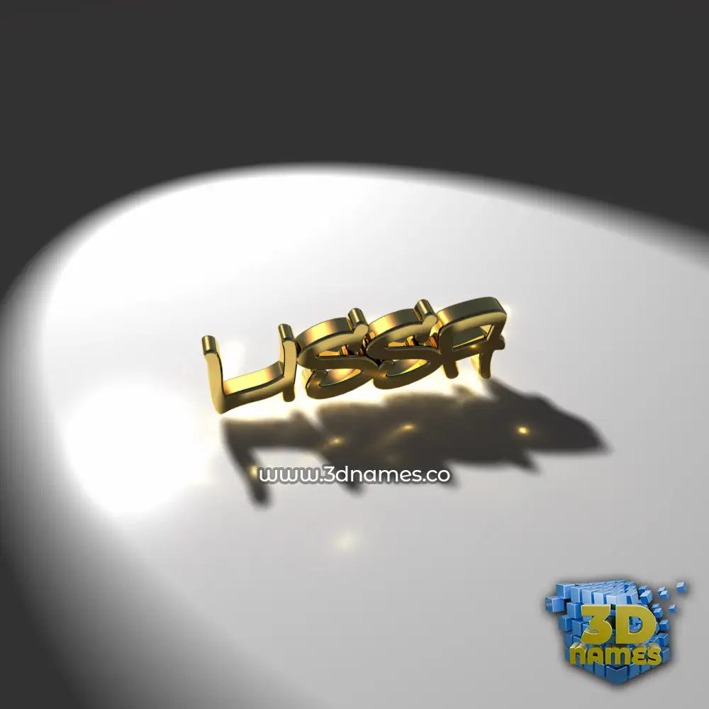 lissa in Gold Shine style - 3D name wallpaper