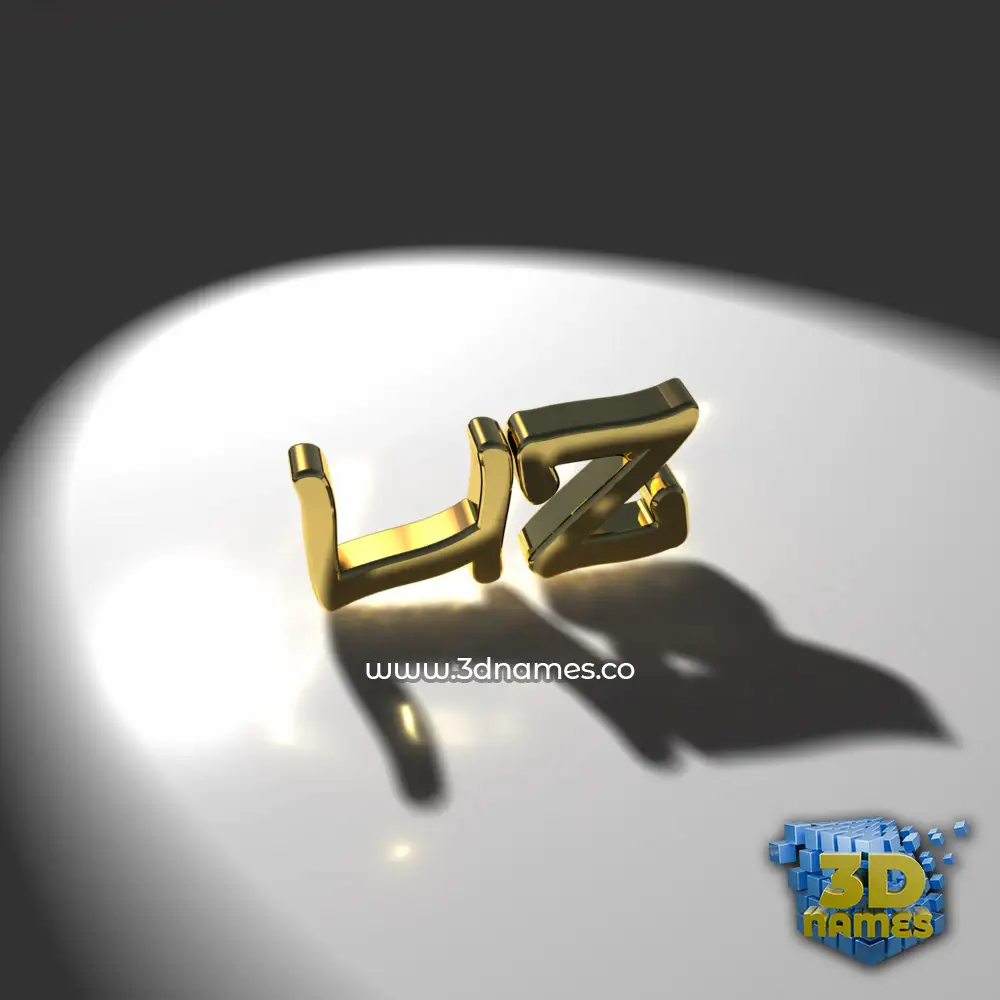 liz in Gold Shine style - 3D name wallpaper
