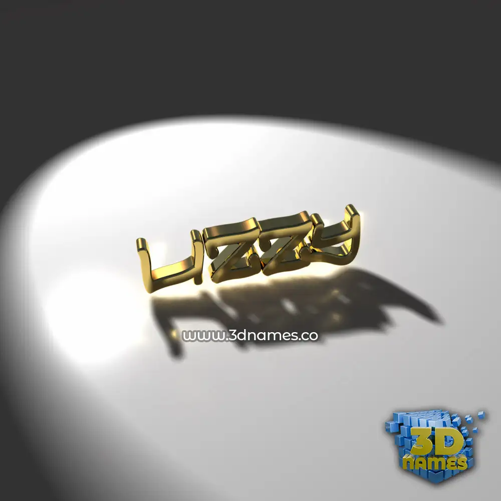 lizzy in Gold Shine style - 3D name wallpaper