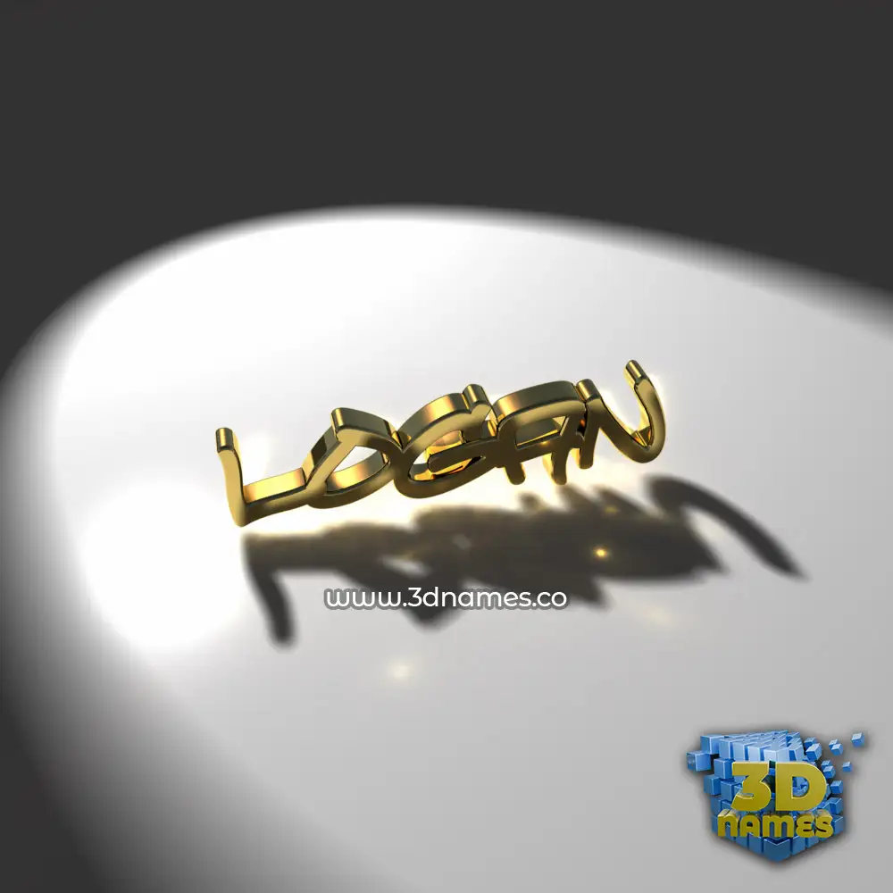 logan in Gold Shine style - 3D name wallpaper