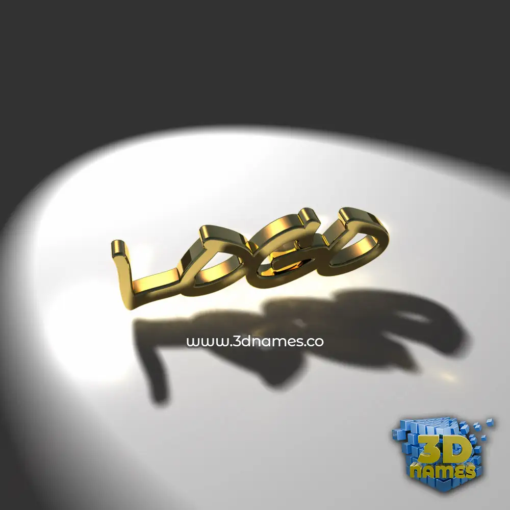 logo in Gold Shine style - 3D name wallpaper