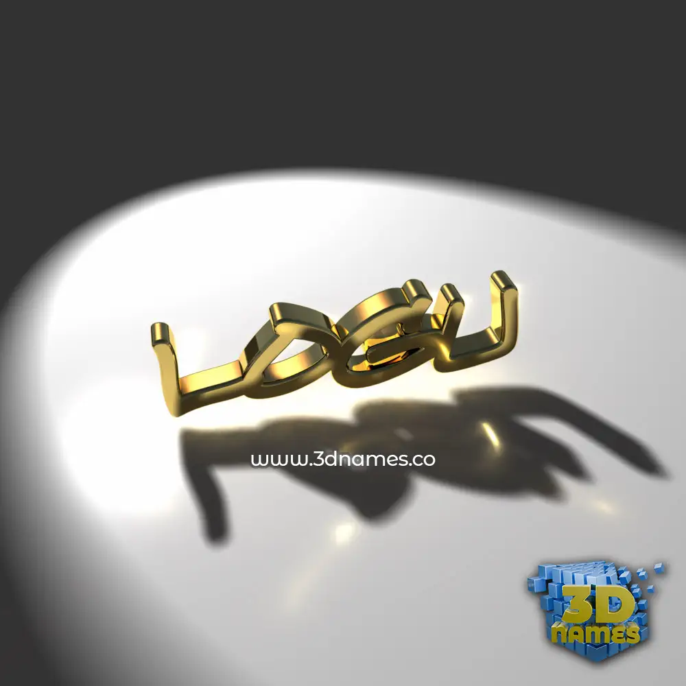 logu in Gold Shine style - 3D name wallpaper