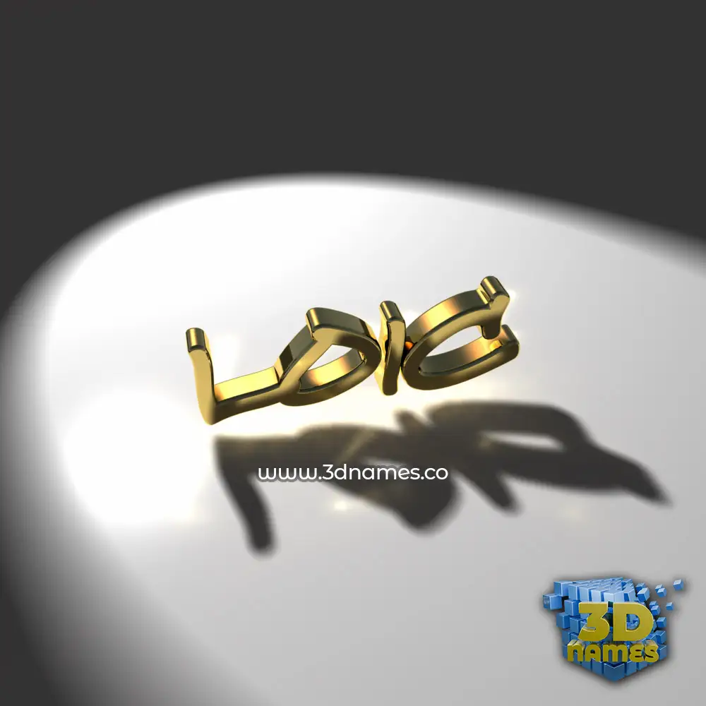 loic in Gold Shine style - 3D name wallpaper