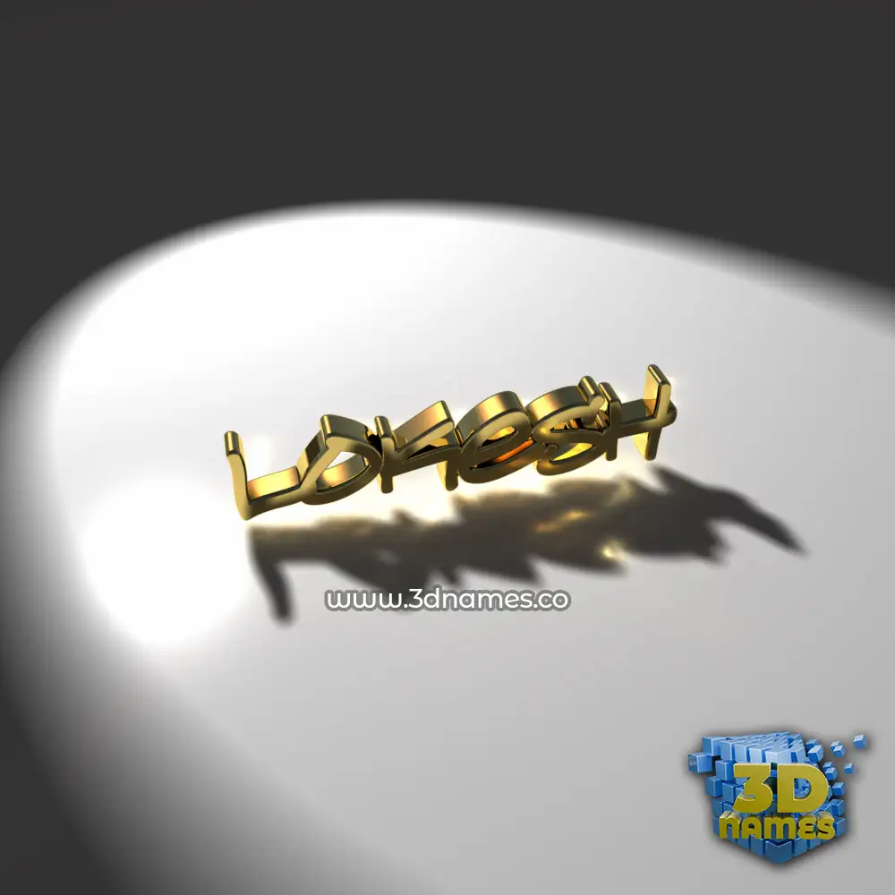 lokesh in Gold Shine style - 3D name wallpaper