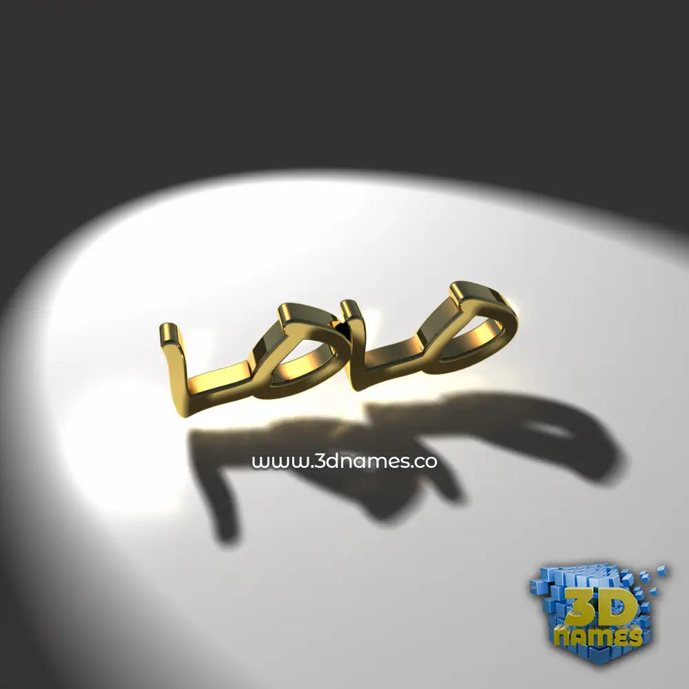 lolo in Gold Shine style - 3D name wallpaper