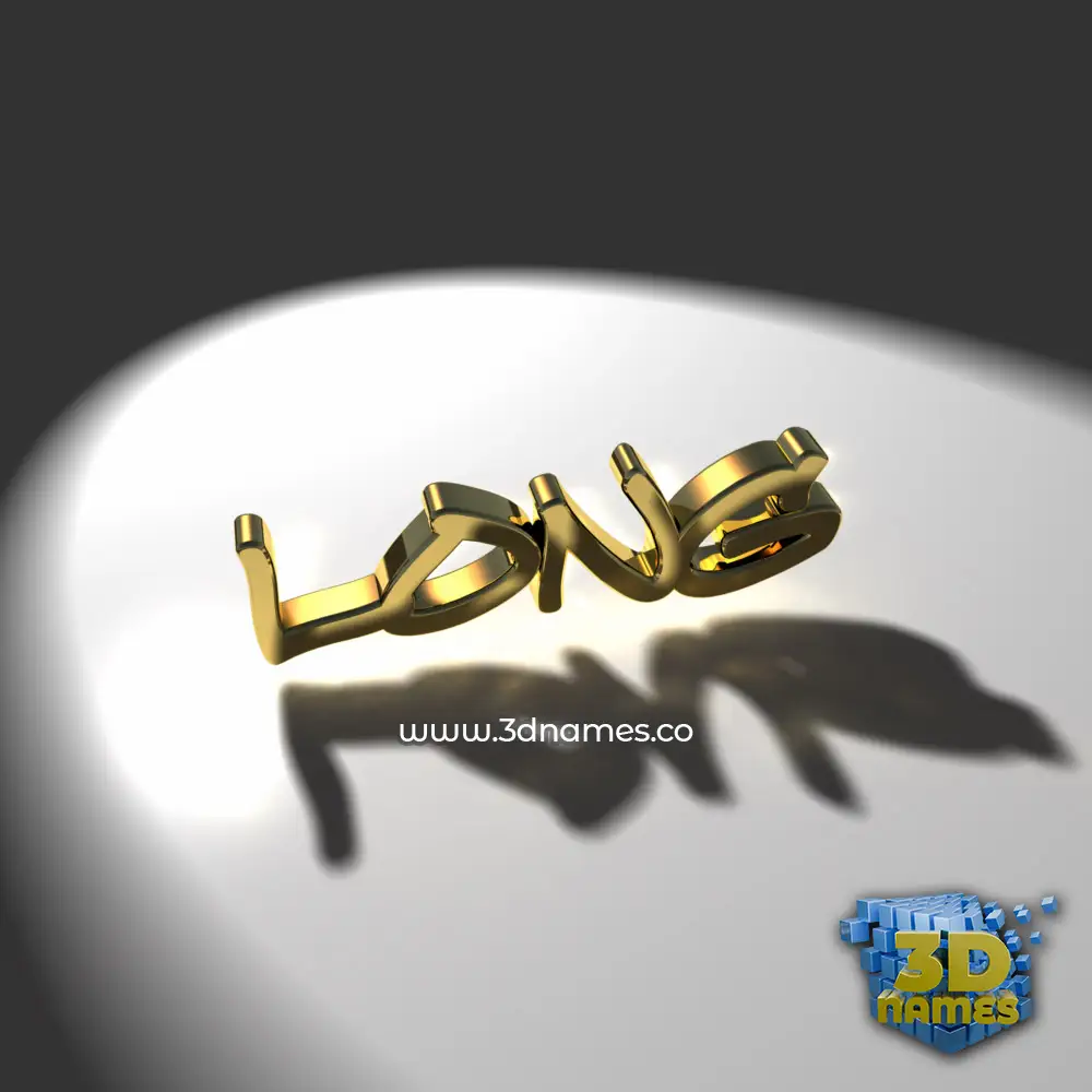 long in Gold Shine style - 3D name wallpaper