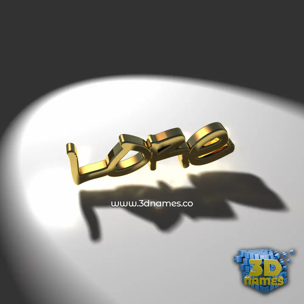 lore in Gold Shine style - 3D name wallpaper